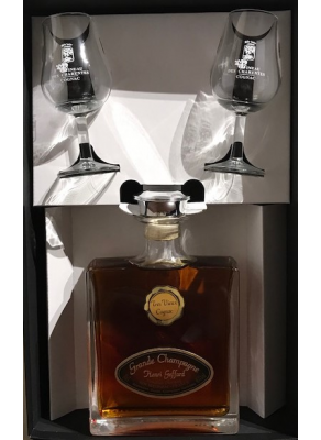 Coffret carafe carrée Très Vieux Cognac 70 cl + 2 verres